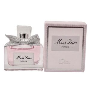 Dior Gift set, Miss Dior mini, Miss Dior sample, white Dior drawstring pouch